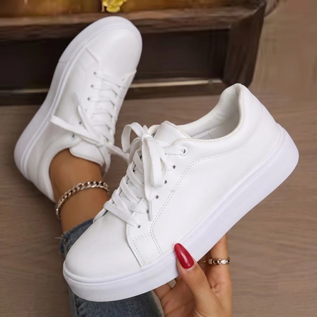 Tenis Feminino Casual Branco Sapatenis confortavel Oadsey