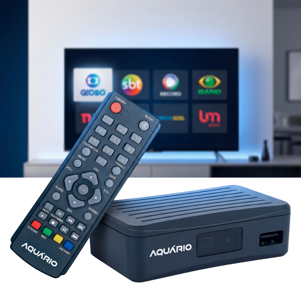 Conversor e Gravador Digital Aquário DTV-4000 HDMI Full HD Bivolt Compatível com TVs Antigas