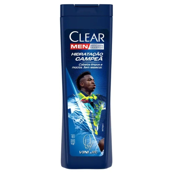 Shampoo Anticaspa Clear Men Hidratação Campeã Vini Júnior 400ml