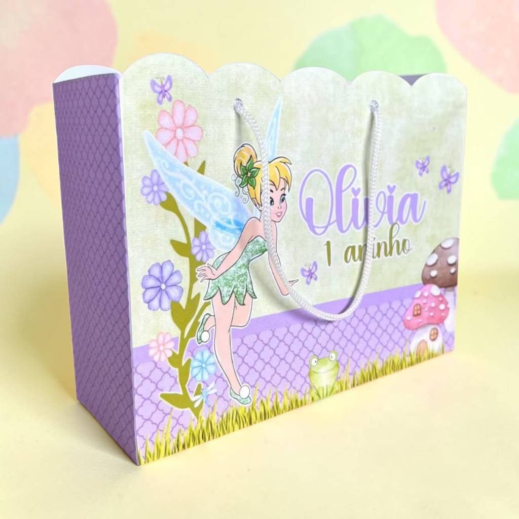Sacolinha TINKER BELL SININHO Personalizado l Sacolinha l Lembrancinha Aniversário SININHO PEGUE E MONTE