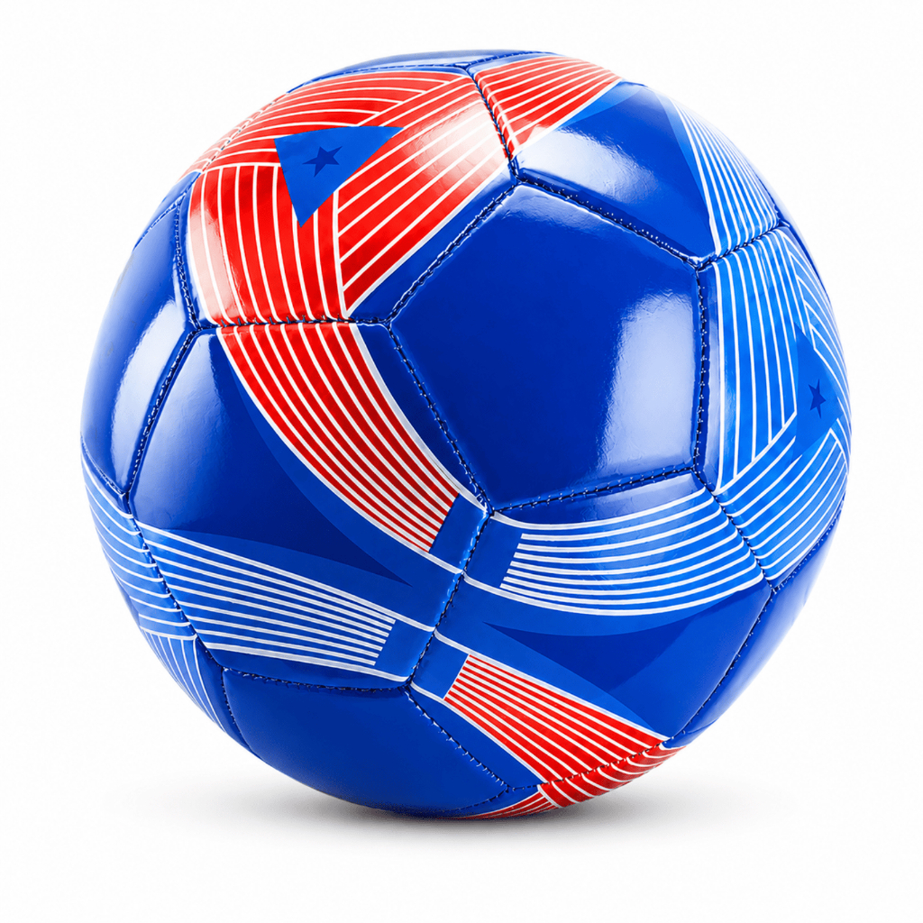 Bola Futebol Campo Risin Nº5 Oficial Costurada em PVC Azul Recreativa Para Treino Lazer e Jogos