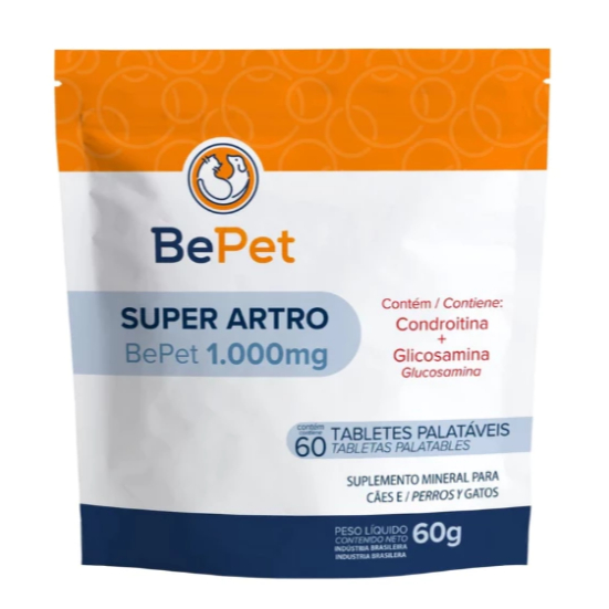 Condroitina Regenerador Articular Super Artro Bepet 1000MG 60G