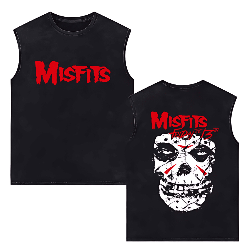 Camiseta Regata Machão Misfits Sexta Feira 13 Adulto Unissex 100% Algodão Academia Camisa Cavada Masculino