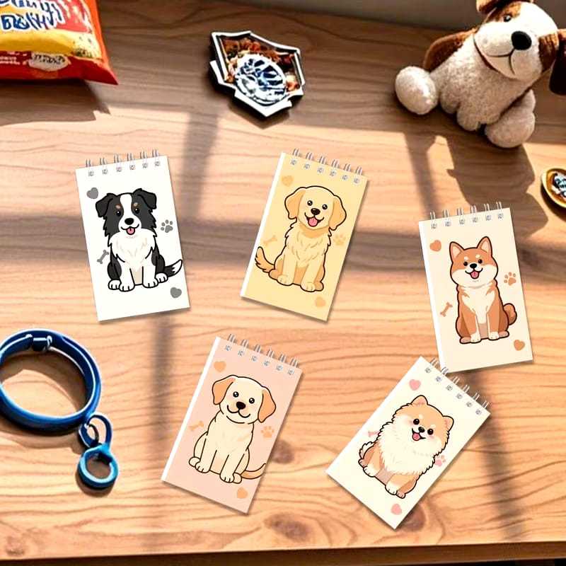 KIT COM 2 CARDENETA DE APONTAMENTO SEM PAUTA DOGUINHO