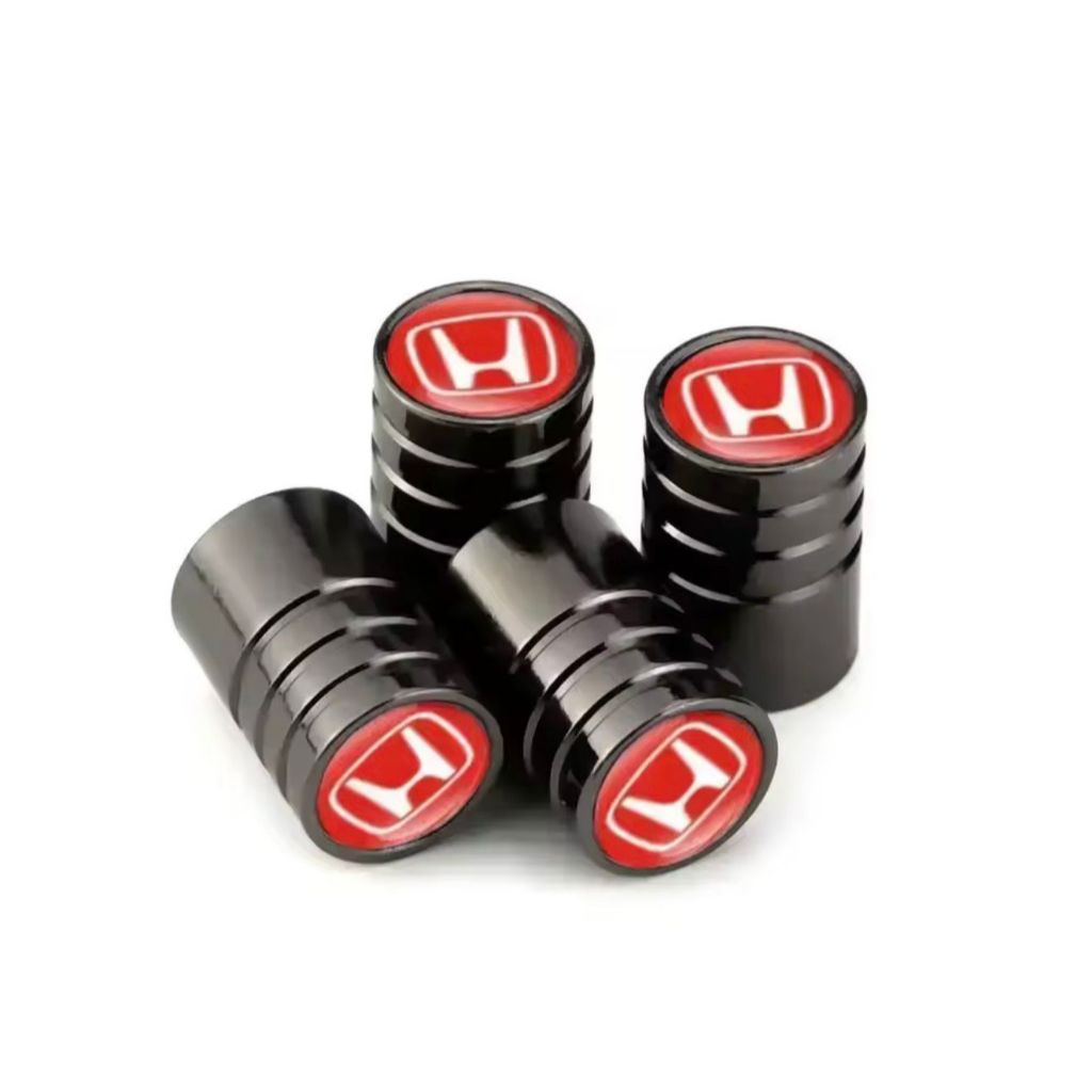 Tampa Bico Pneu Valvula Pneu Honda Red Civic Hr-v Wr-v City Preto com Vermelho