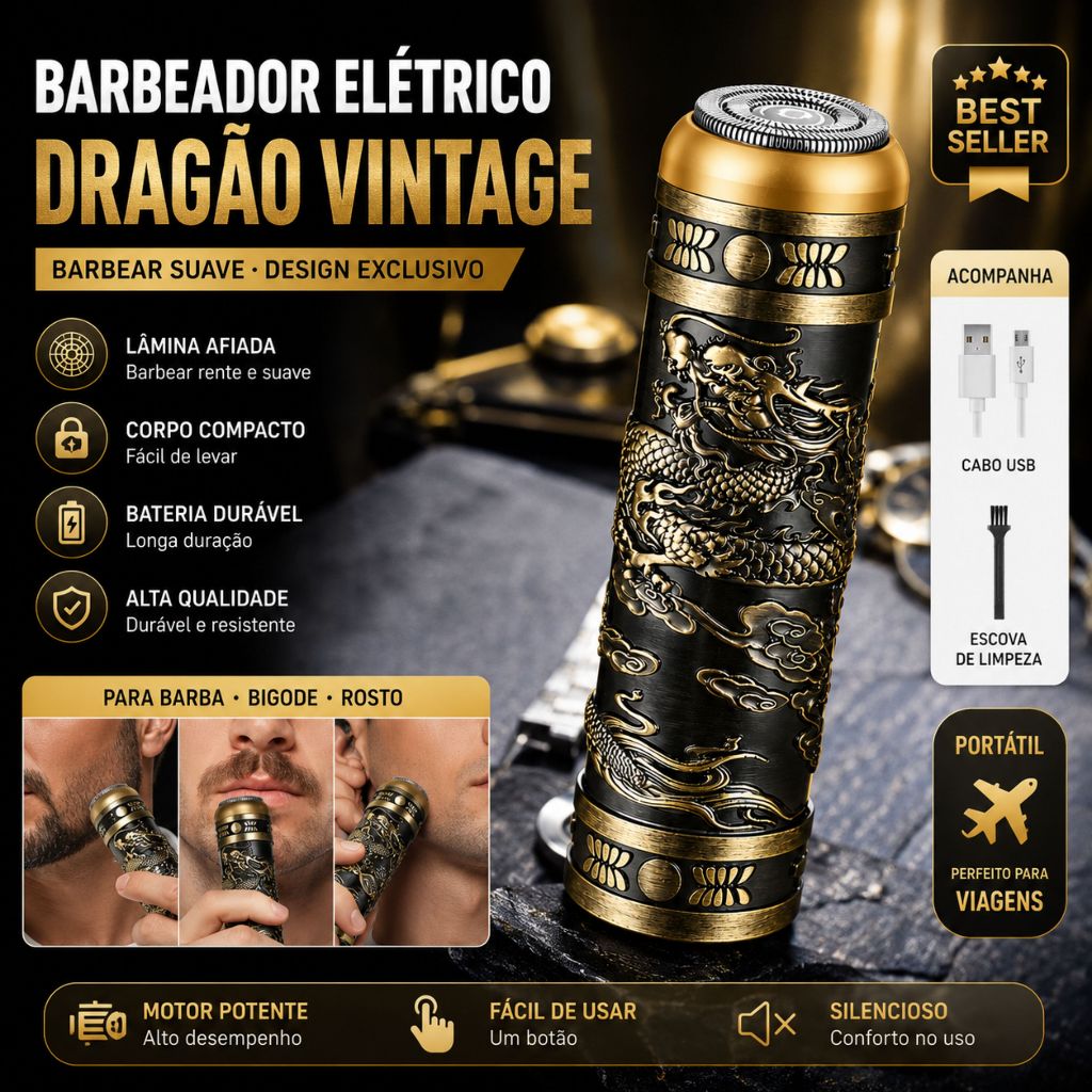 Mini Barbeador Máquina Aparador Portatil Recarregável Barbear Barber Cortar Cabelo Pelo Barba