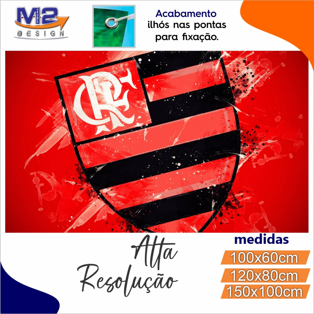Painel Flamengo FC Mengo - várias medidas