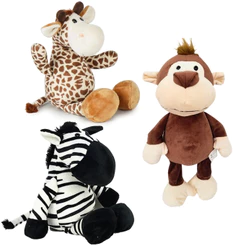 Bichinhos Animais de Pelúcia Safari Brinquedo Infantil Decoração De Quarto festa Girafa Zebra Macaco