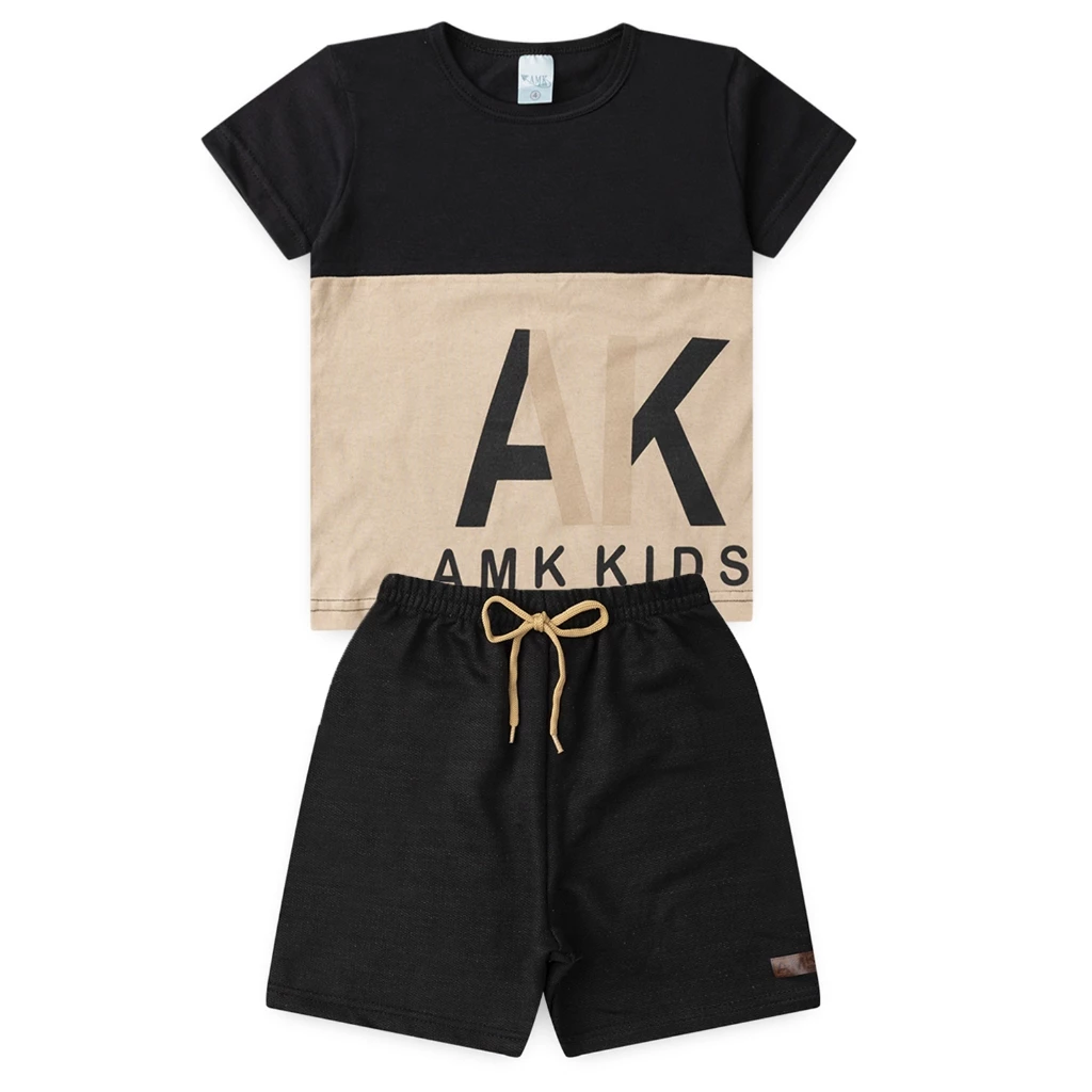 Conjunto Infantil Menino Masculino Camiseta e Bermuda L02 — imagem 1