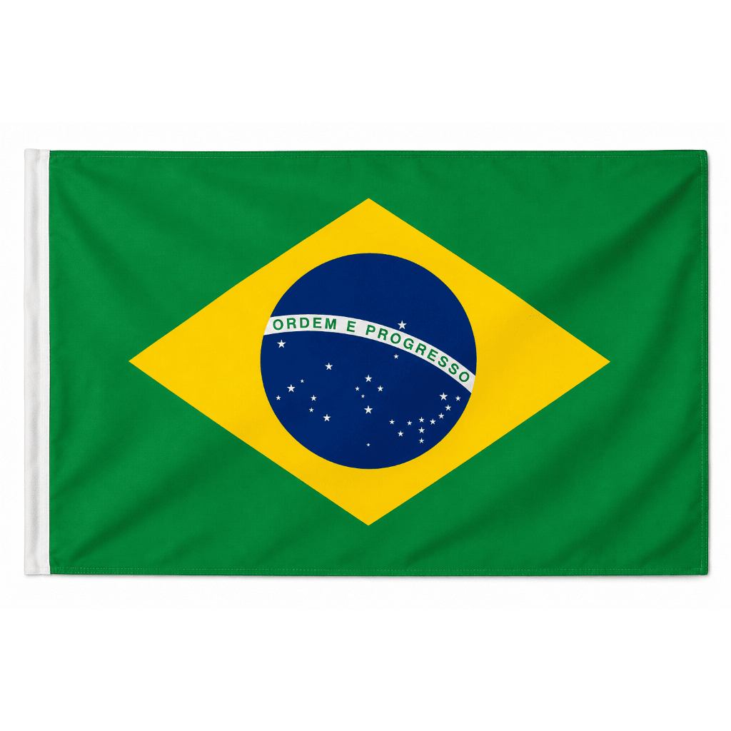 KIT 2 Bandeiras do Brasil Grande 1,50x90 Acabamento de Luxo Copa do Mundo