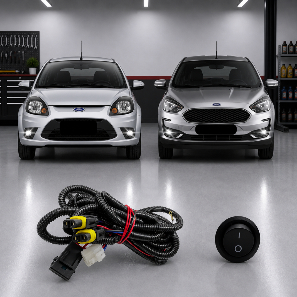 Chicote Completo Farol De Milha Ford Ka Todos