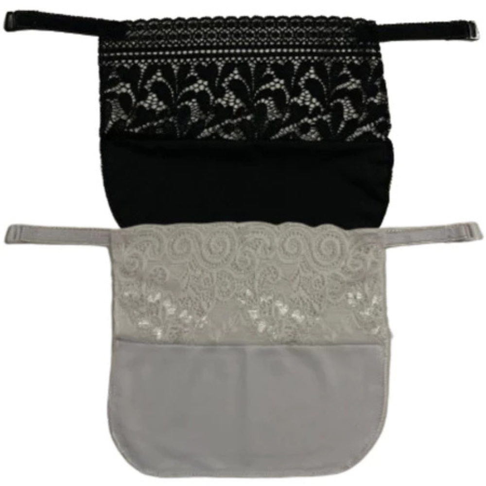 Kit 2 Tapa Decote Para Roupas E Sutiãs Com Renda Feminino Moda Evangélica Disfarça Decote Cobre Colo