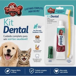 Kit Higiene Dental CatDog para Cães e Gatos 3 pecas e sabores