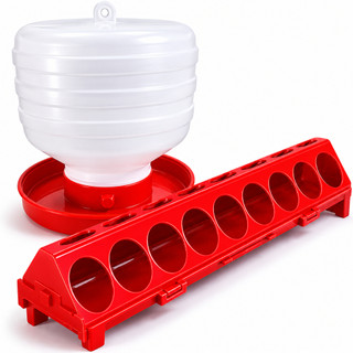 Kit Bebedouro Automático 1L + Comedouro 30cm Para Codornas Pintinhos Galinhas E Pequenas …