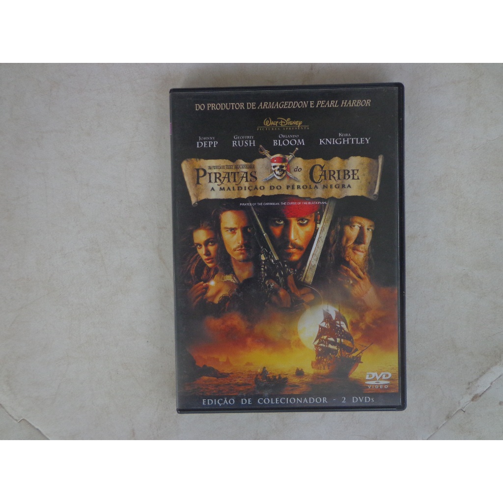 Johnny Depp Piratas do Caribe A maldição do Pérola Negra dvd duplo