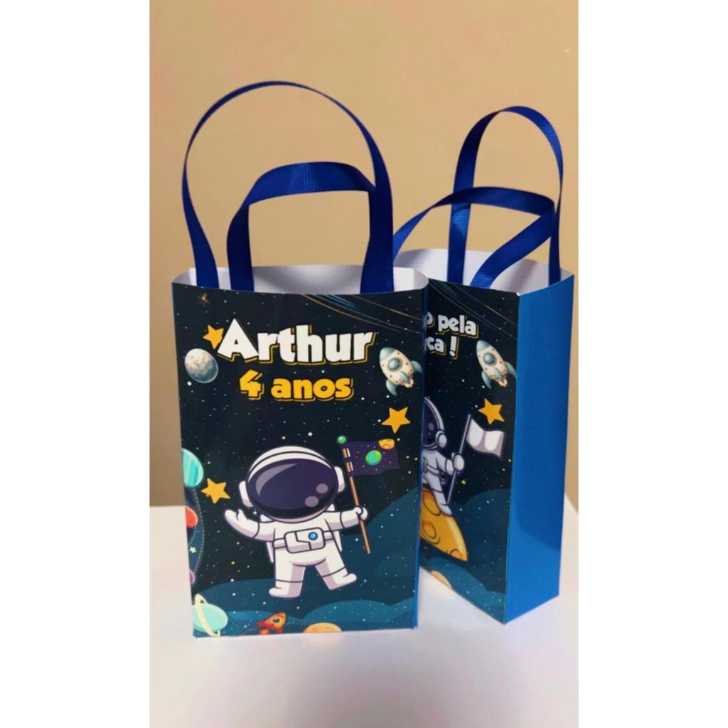 Sacolinhas Personalizadas Astronauta Lembrancinhas Para Aniversários