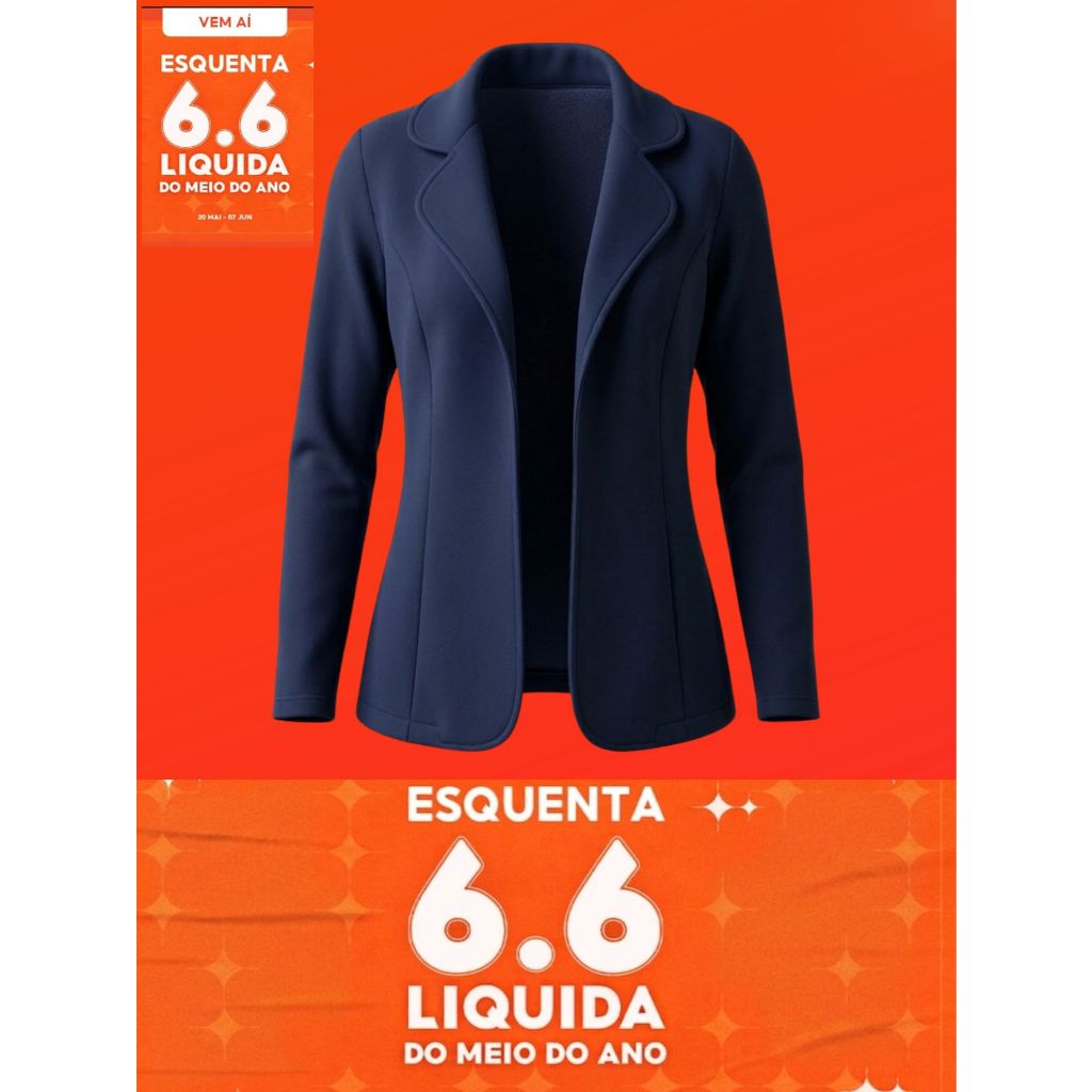 Blazer Feminino Casual Neopreme casaco social