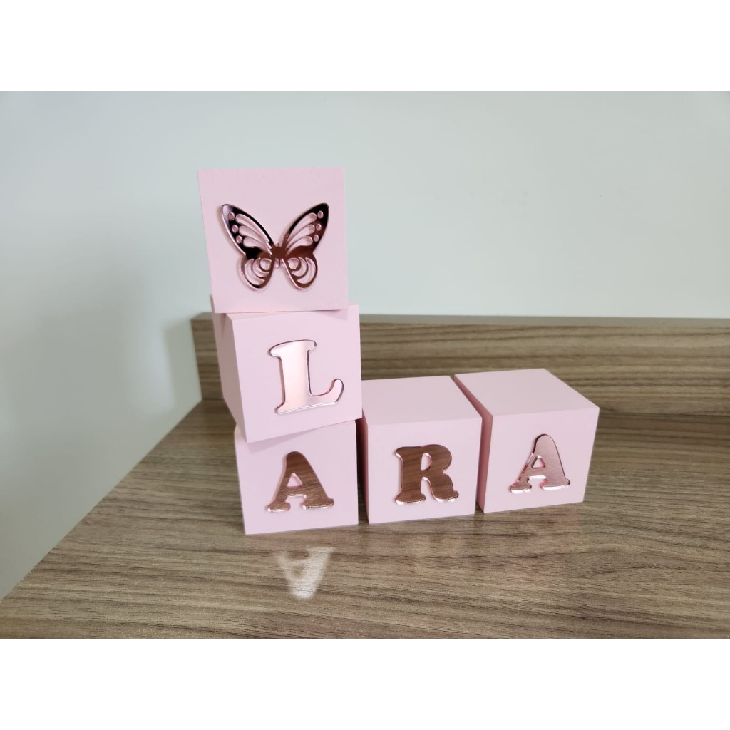 Cubos Dado Mdf Letra Nome Bebê Dm Terra Brasil Jovem Quarto Decoração Dado Letra