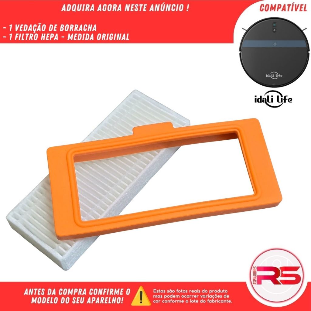Borracha Vedação com Filtro Hepa Para Robô Aspirador IDALI LIFE V3S PRO DF-ILRO066