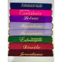 Canudo de formatura bordado com nome do curso(SEM SÍMBOLO)