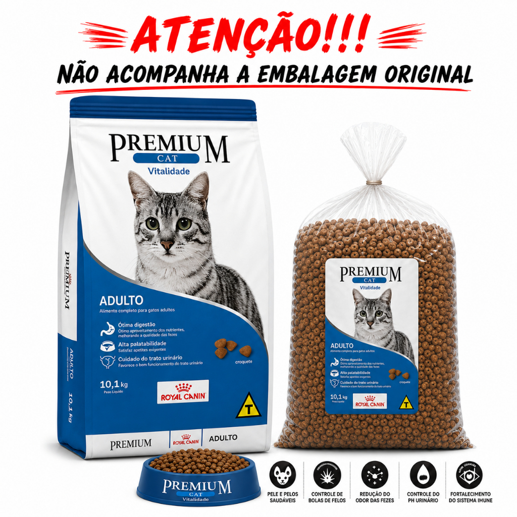 Ração Royal Canin Premium Gatos Adulto Beleza Pelagem/Vitalidade 5 kilos 3 kilos 1 kilo Granel