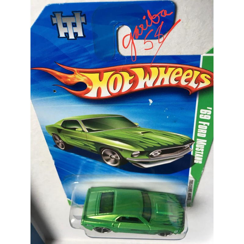 HOT WHEELS ‘69 FORD MUSTANG 2010 TREASURE HUNTS T-HUNTS PEQ DET BLISTER GARIBA58
