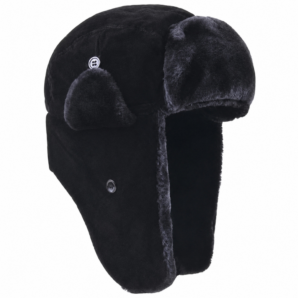 Touca Gorro Chaves Ushanka Frio Proteção Orelhas Aviador Inverno Lã Unissex — imagem 2 de 2