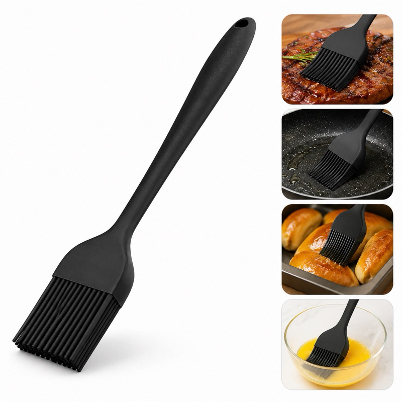 Pincel Culinário Em Silicone Multiuso Funcional Confeitaria Bolo Cozinha 20 CM