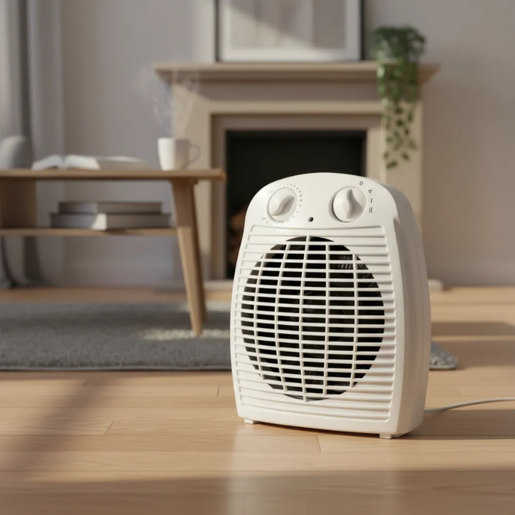 Aquecedor Elétrico Portátil 2000W Branco com 3 Temperaturas – Prático, Compacto e Eficiente — imagem 2 de 2