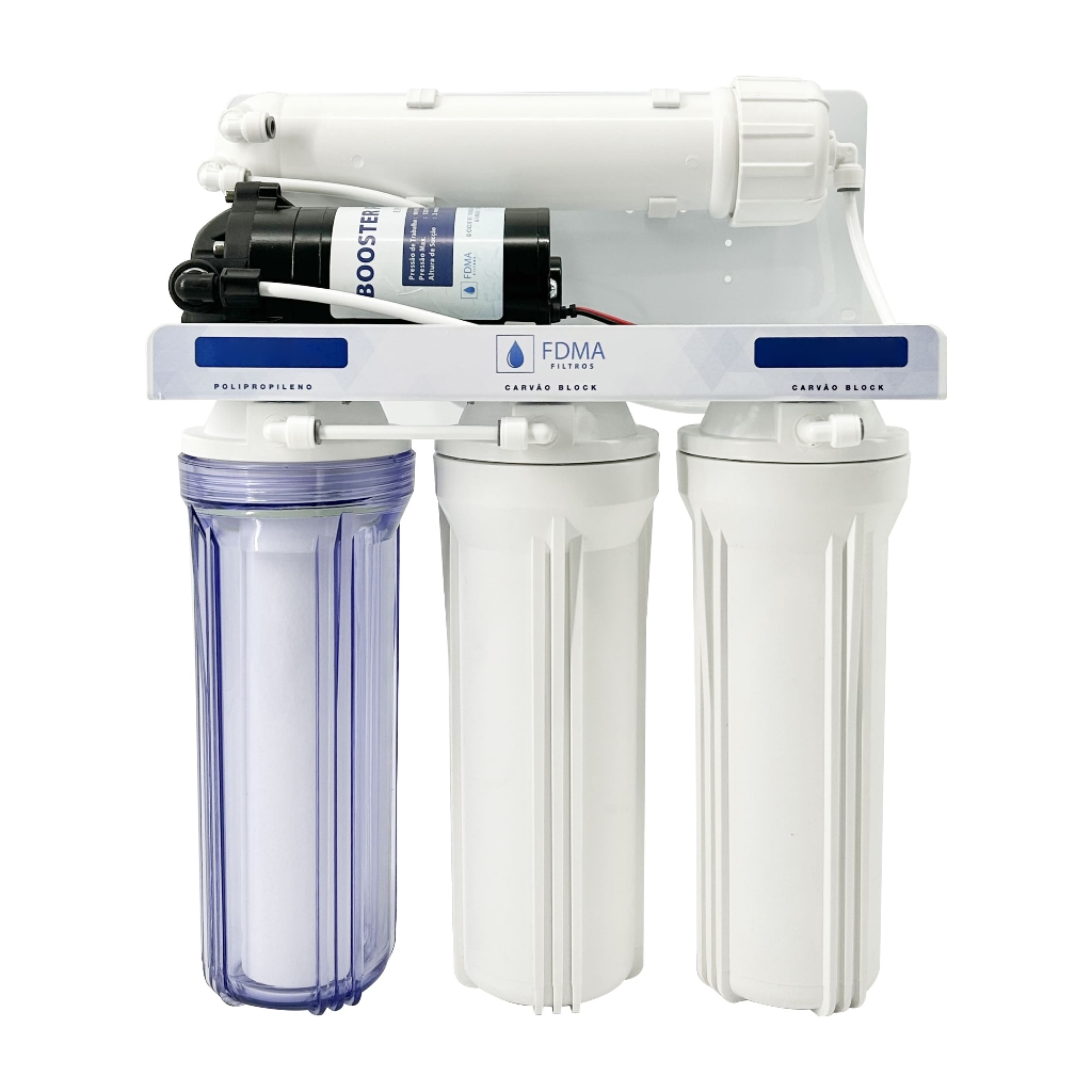 Filtro Osmose Reversa Consumo Humano 100gpd com Bomba Pressurizadora