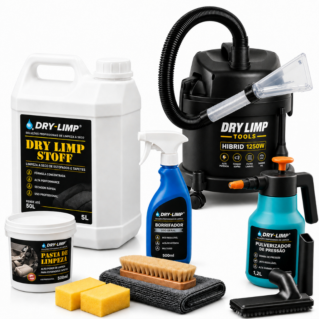 Kit Lava A Seco De Estofados Sofá Colchão + Aspirador Hibrido