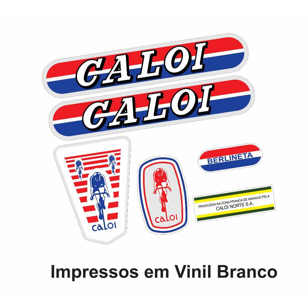 Kit Adesivos Bicicleta Caloi Berlineta 1977