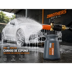 Snow Foam Pro Orange Gun Kers – Canhão de Espuma Pistola de Espuma Automotiva Profissional, Econômica e Fácil de Usar