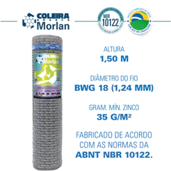 Tela Coleira Branca para Galinheiro 2x18x1,50m 50m