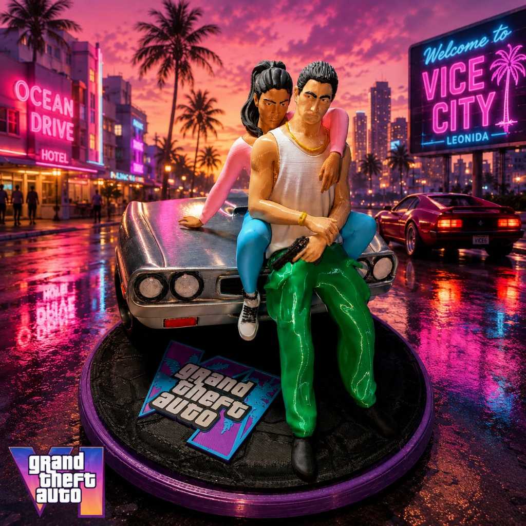 GTA 6 - Diorama - Grand Theft Auto VI - Jason and Lucia. (+ Brinde).
