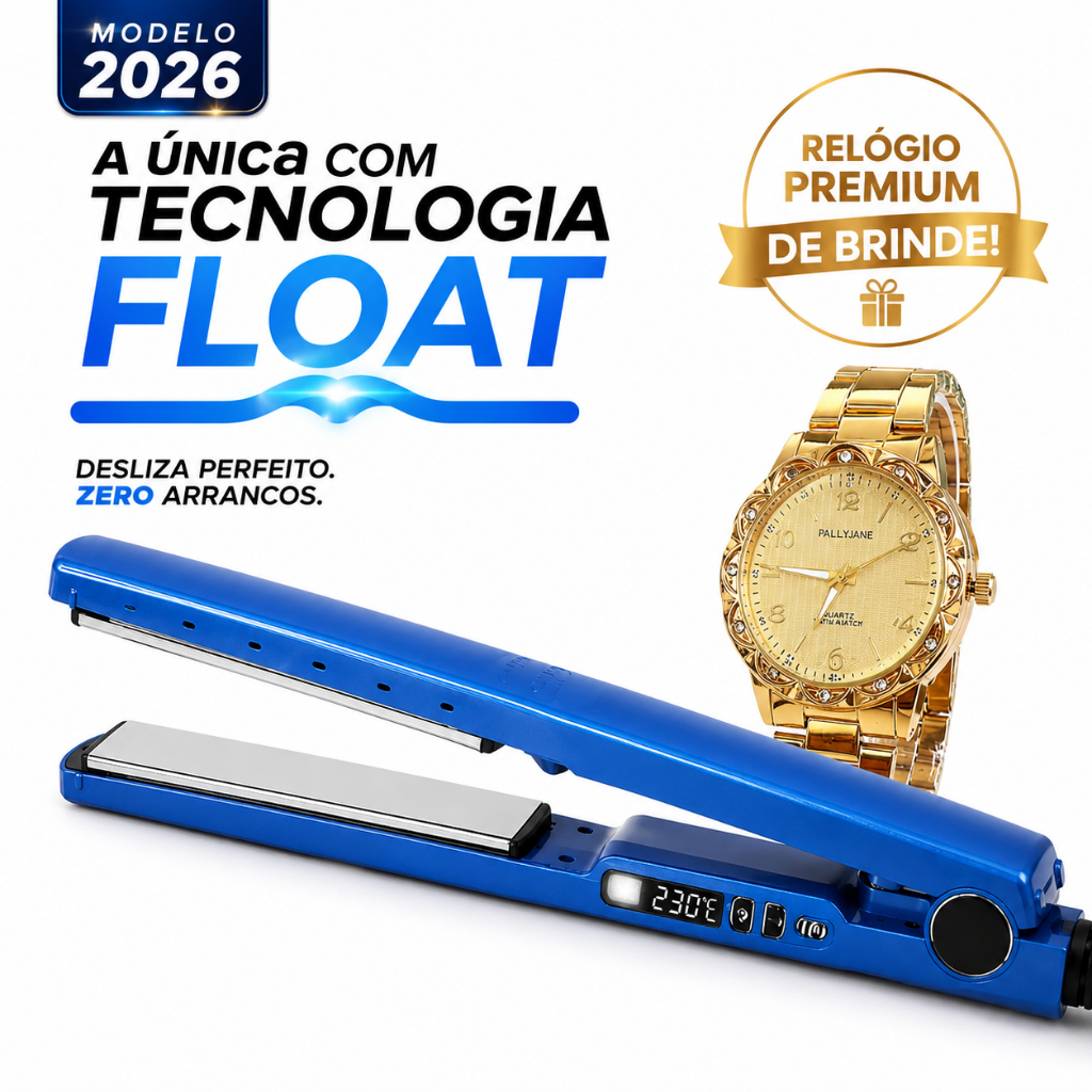 Chapinha de Cabelo Nano Titanium 450° Graus  Bivolt 110v/220v + Relogio de Pulso Feminino