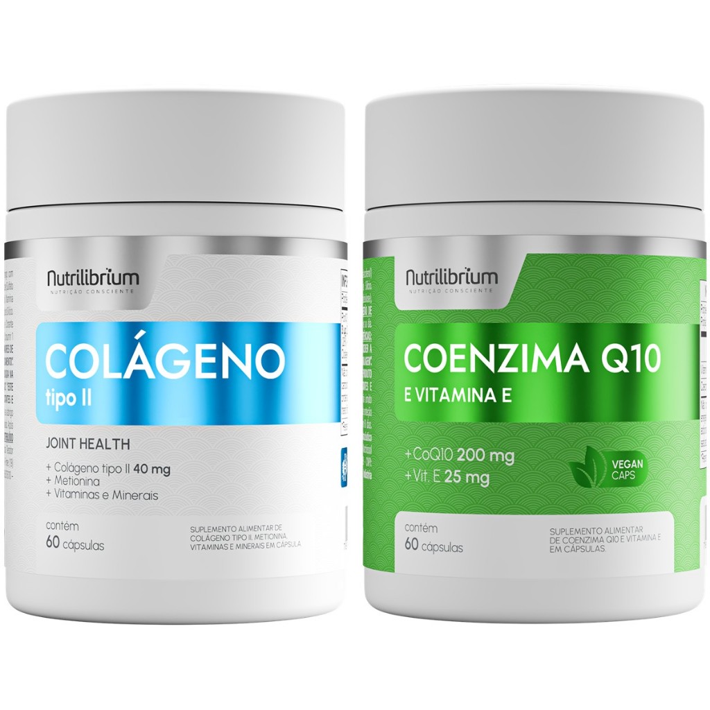 Kit Colágeno Tipo 2 30 Caps + Coenzima Q10 200mg 60 Caps Nutrilibrium