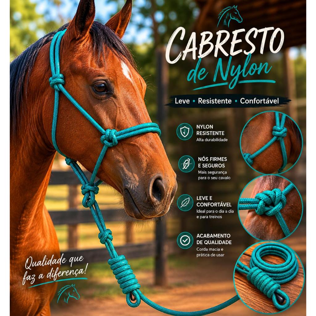 CABRESTO C/CABO AZUL TURQUEZA