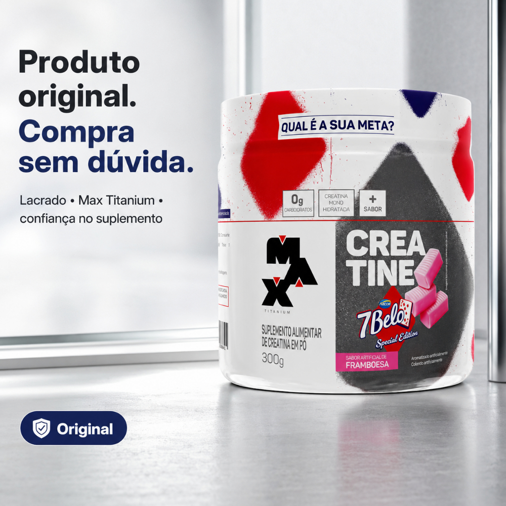 Creatina Max Titanium Sabor 7 Belo Creatina Max Sabor 7Belo 300g  Creatina Max Sabor 7Belo Original