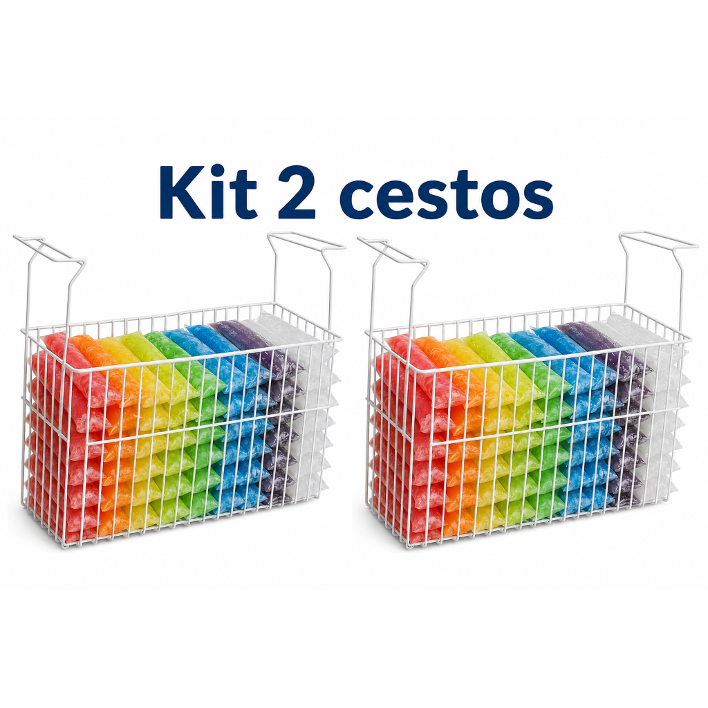 Kit Cesto Separador Freezer Horizontal Electrolux Gelopar Fricon Organizador De Picolés