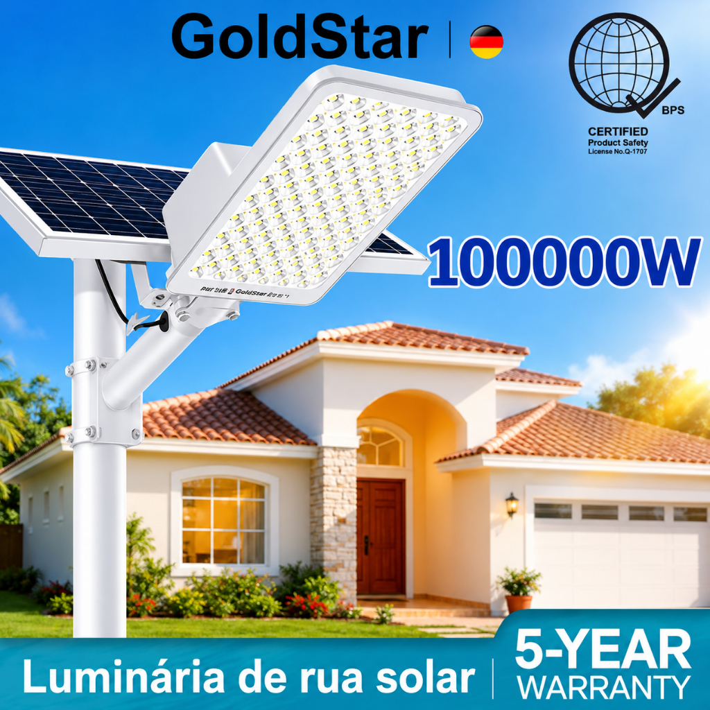 GoldStar 100000w Postes De Iluminação lâmpada Luminária Refletor Solar luz De Led para jardim áreas