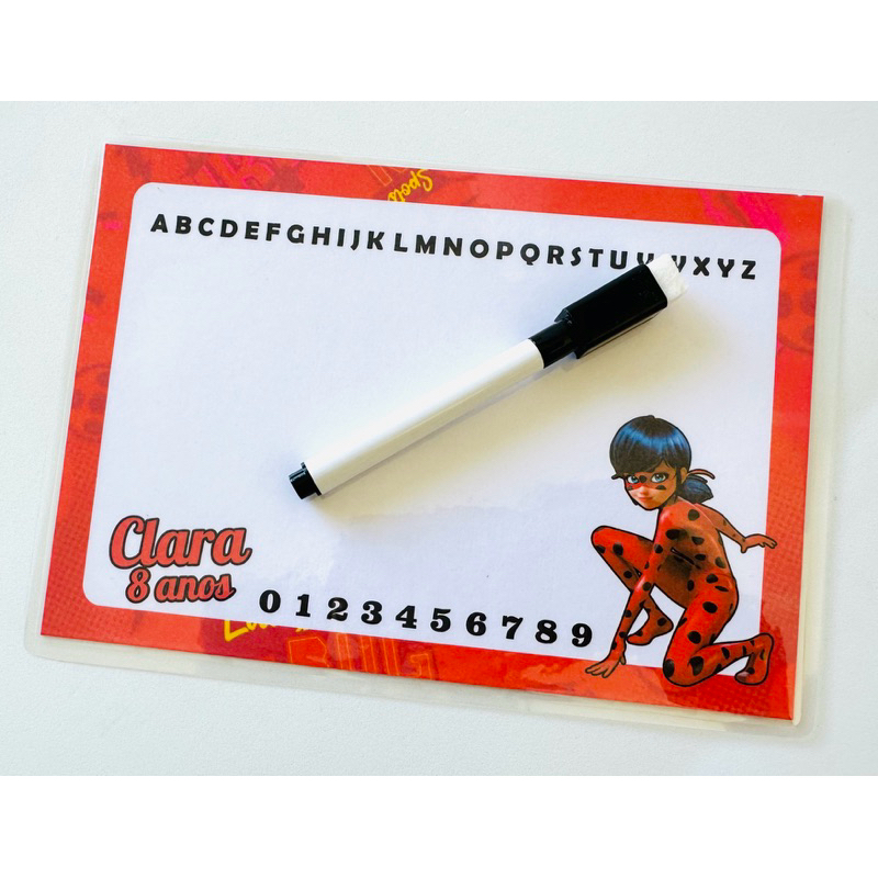 LEMBRANCINHA LADYBUG LOUSA MÁGICA +CANETA PERSONALIZADO/LARYBUG LEMBRANCINHA DE FESTA ANIVERSÁRIO LADYBUG MIRACULOS