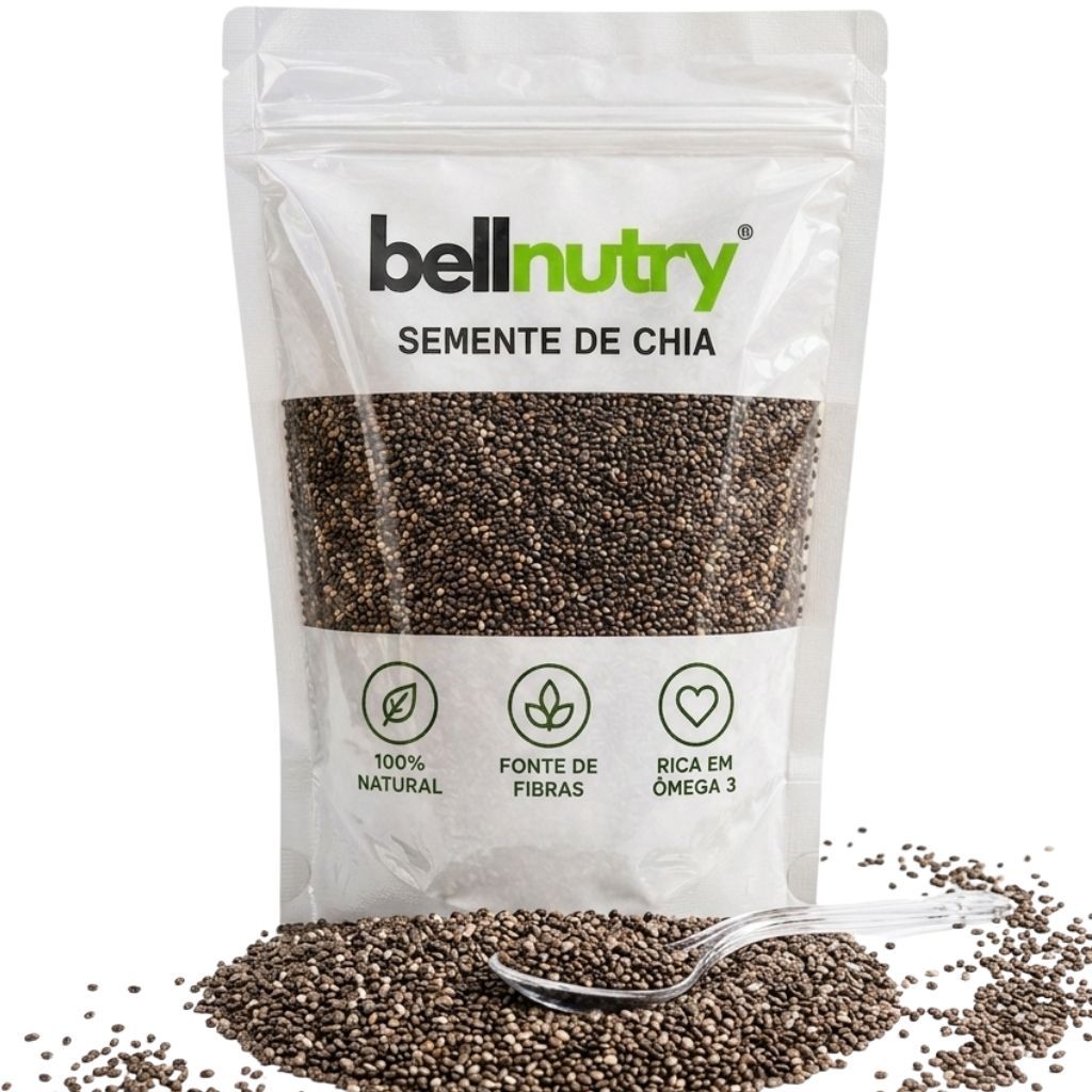 Semente de Chia 100% Natural Sem Glúten