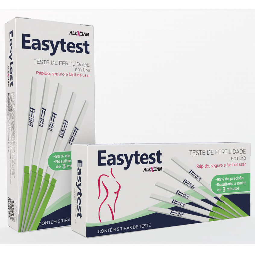 Teste De Fertilidade Com 5 Tiras Easy Test Ovulação Resultado Rápido Fácil