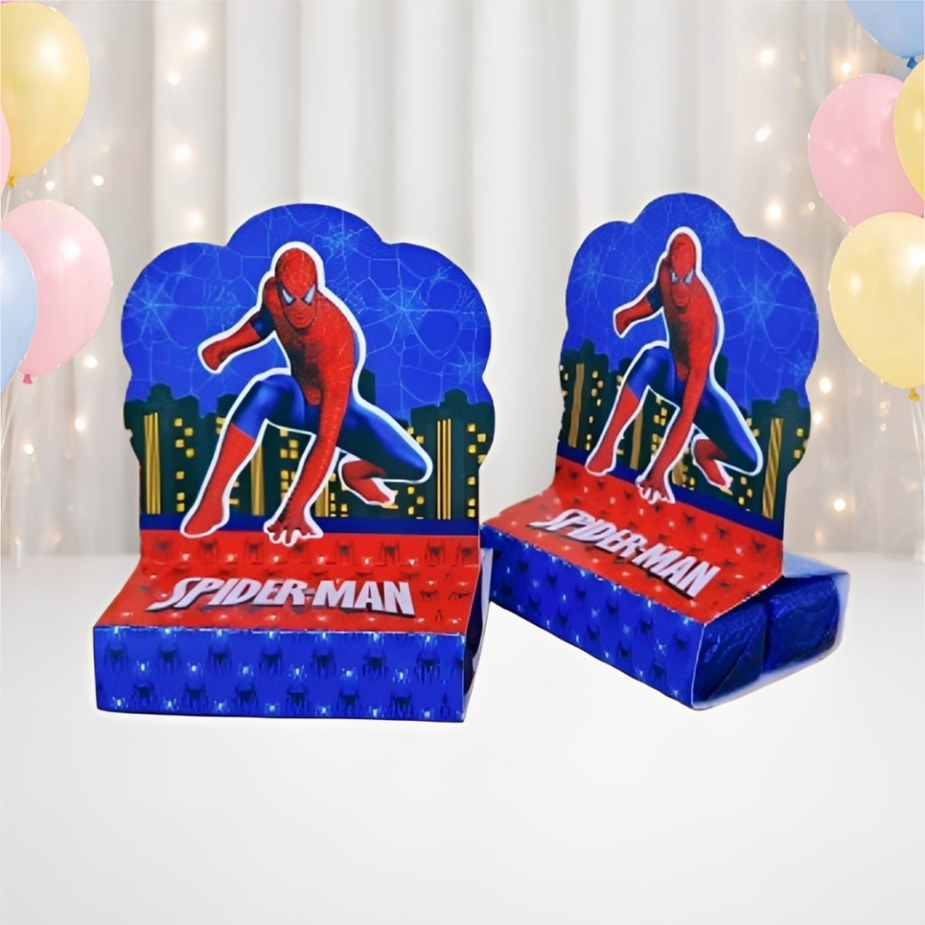 20 a 60 Porta Bis Duplo Homem Aranha | Kit Lembrancinhas Festa Pegue e Monte | SEM nome