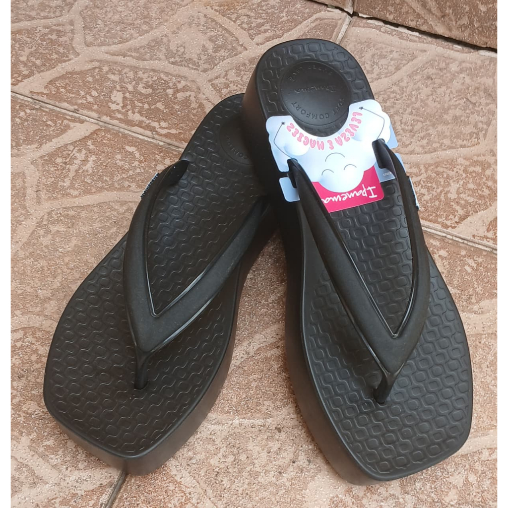 Tamanco Chinelo Ipanema pluma salto 5,0cm otimo para esporao fascite plataforma