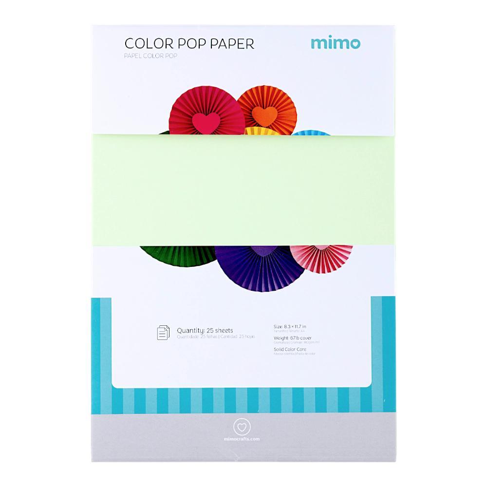 Papel Color Pop Verde Candy Mimo - A4 - 180 gr - 25 unds