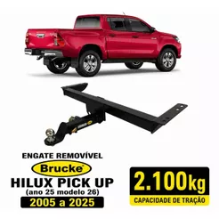 Engate Removível Toyota Hilux pick-up (Ano 25 modelo 26) 2005 a 2025 2.100kg