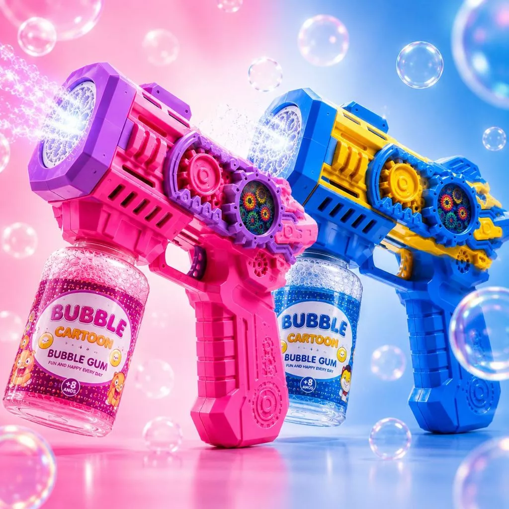 Lança Bolhas Sabão Automático Brinquedo Infantil Menino Menina Festa Aniversário Presente Elétrico — imagem 1