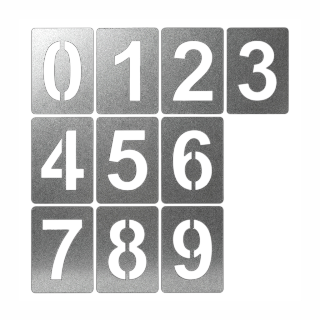 Molde Vazado De Números Em Chapa 0 ao 9 + 2 Letras - 20cm